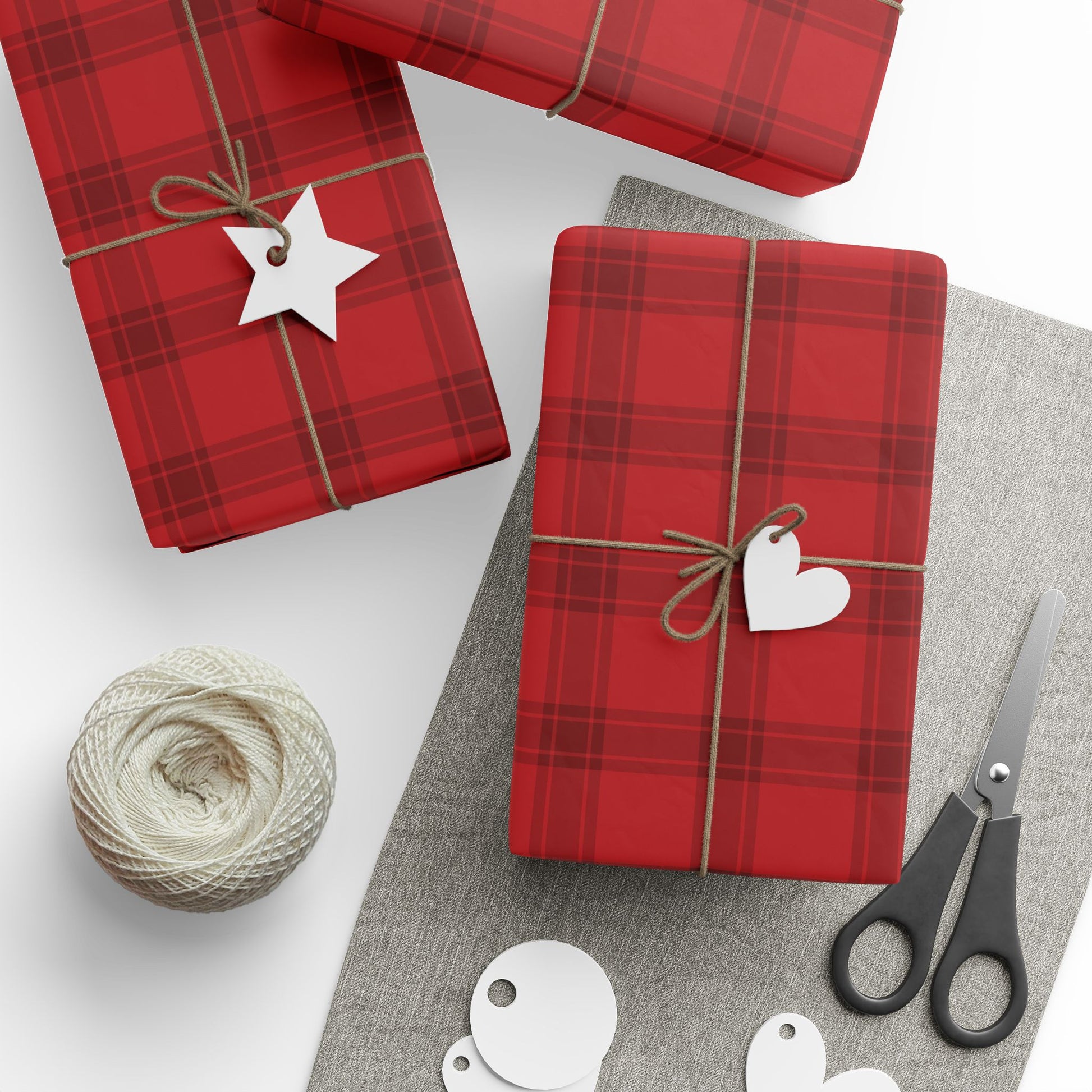 Red Tartan Wrapping Papers - Varnish & Vibe