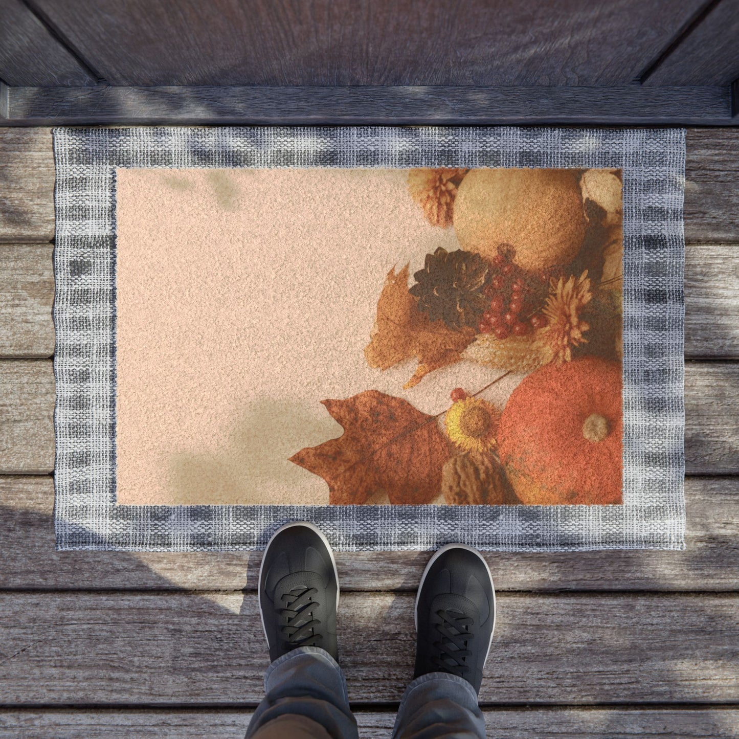Maple and Pumpkin Fall Harvest Doormat