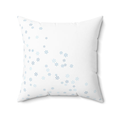 Reindeer Snowflakes Winter Spun Polyester Square Pillow - Varnish & Vibe