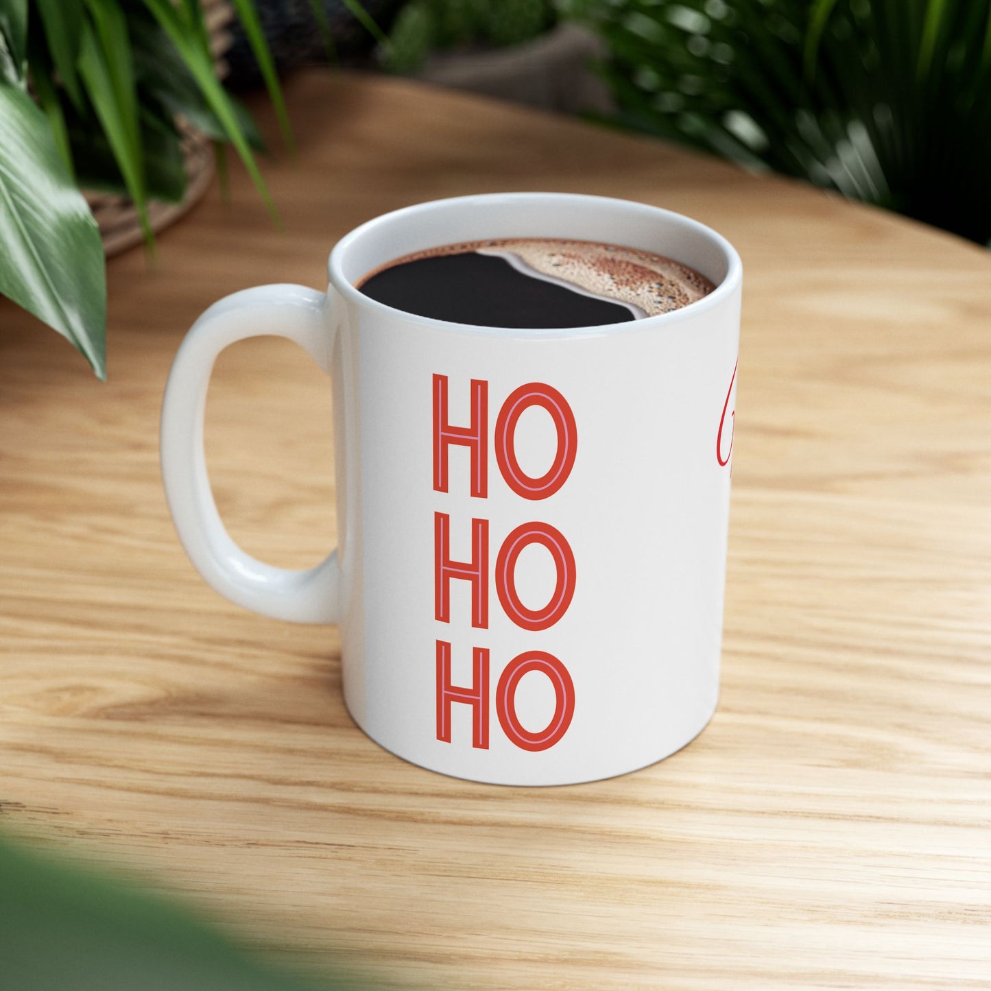 Ho Ho Ho Ceramic Mug, (11oz, 15oz) - Varnish & Vibe