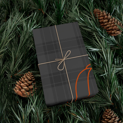 Pumpkin on Plaid Halloween Edition Eco-Friendly Gift Wrap Papers
