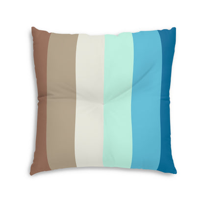 OCEAN STRIPED TUFTED FLOOR PILLOW