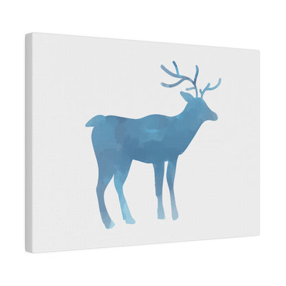 Reindeer Winter Matte Canvas, Stretched, 0.75" - Varnish & Vibe