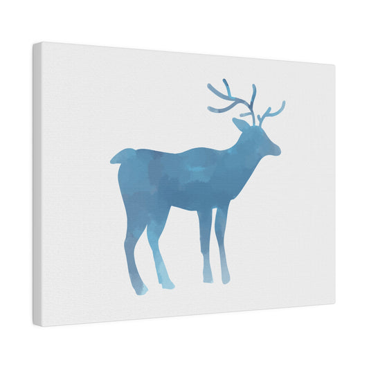 Reindeer Winter Matte Canvas, Stretched, 0.75" - Varnish & Vibe