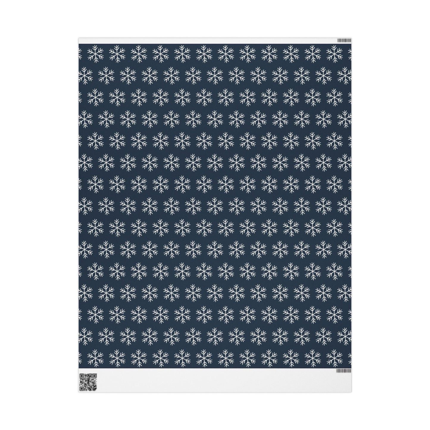 Snowflake Wrapping Paper - Navy Holiday Gift Wrap Roll - Varnish & Vibe