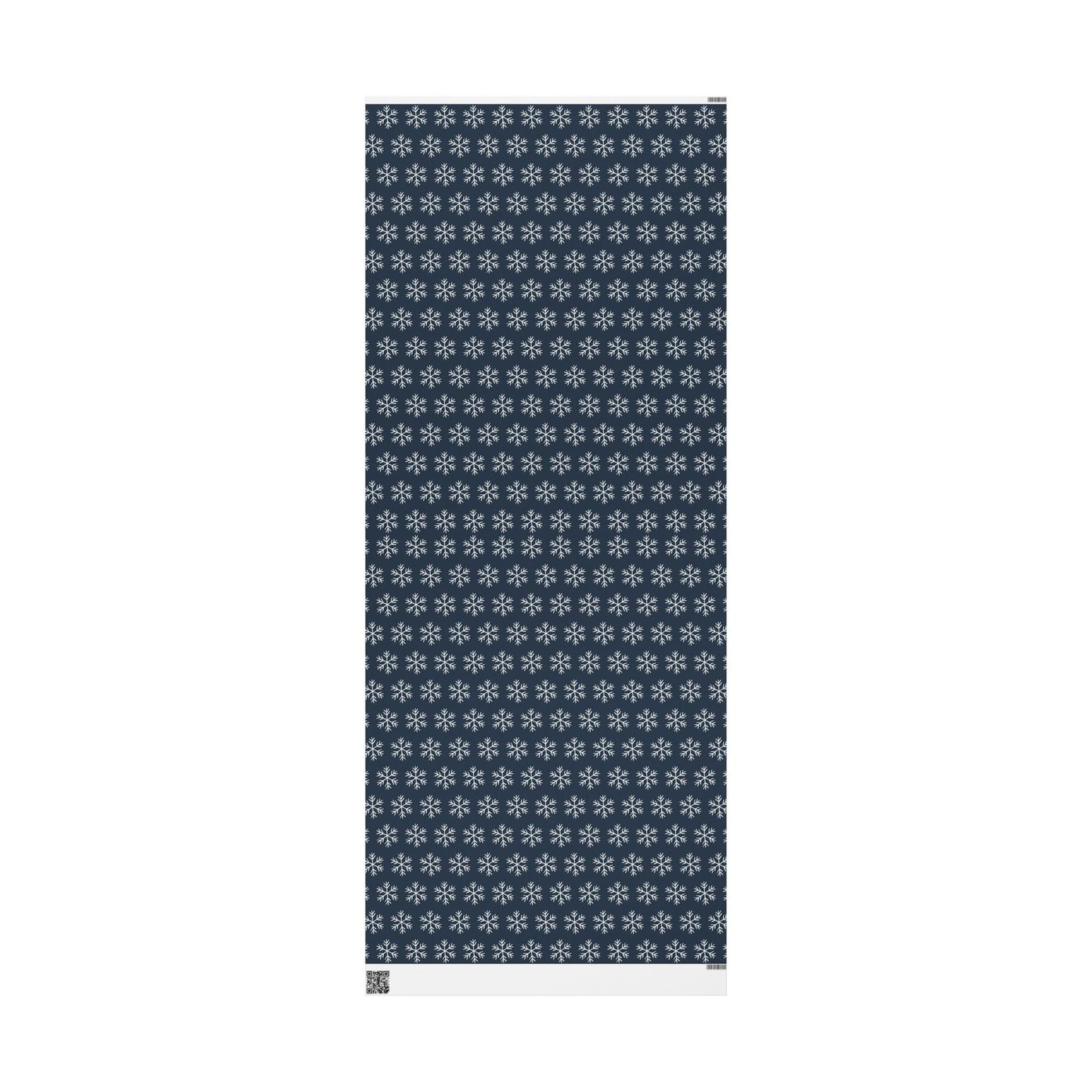 Snowflake Wrapping Paper - Navy Holiday Gift Wrap Roll - Varnish & Vibe