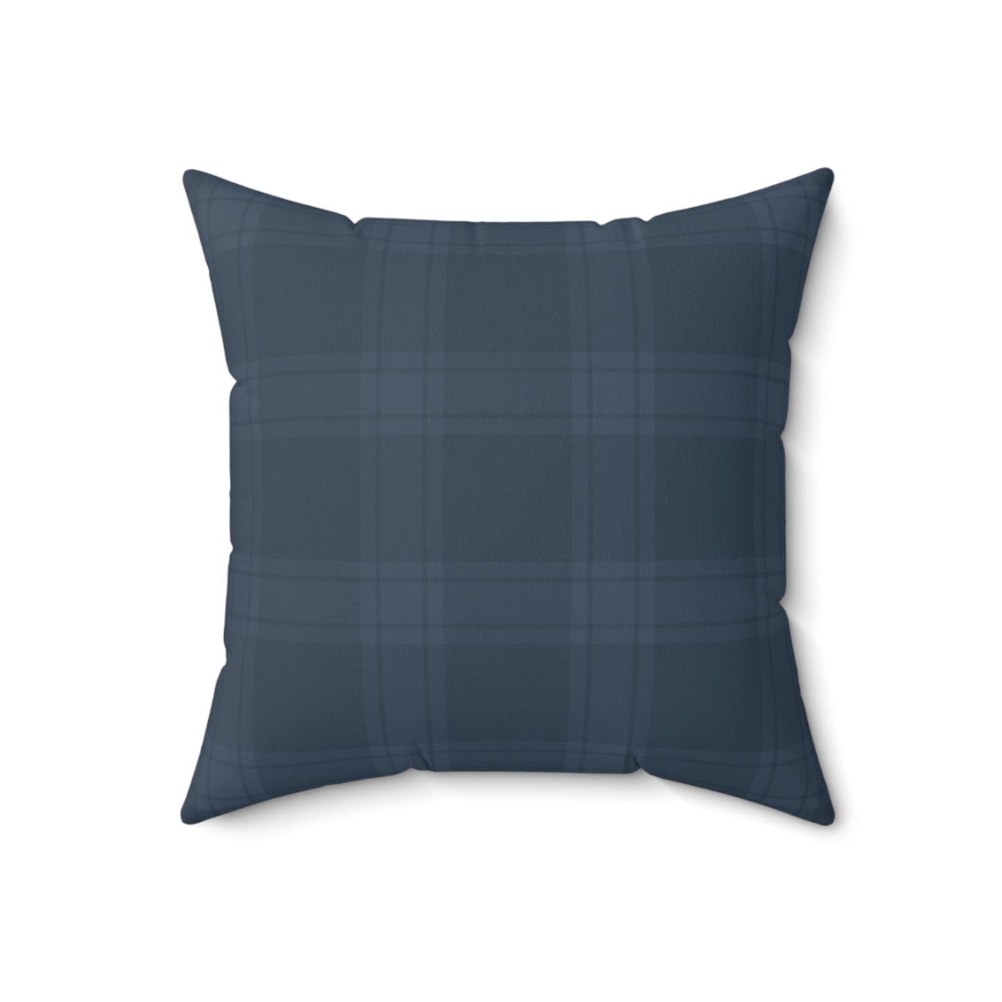 Blue Tartan Christmas Tree Faux Suede Square Pillow - Varnish & Vibe