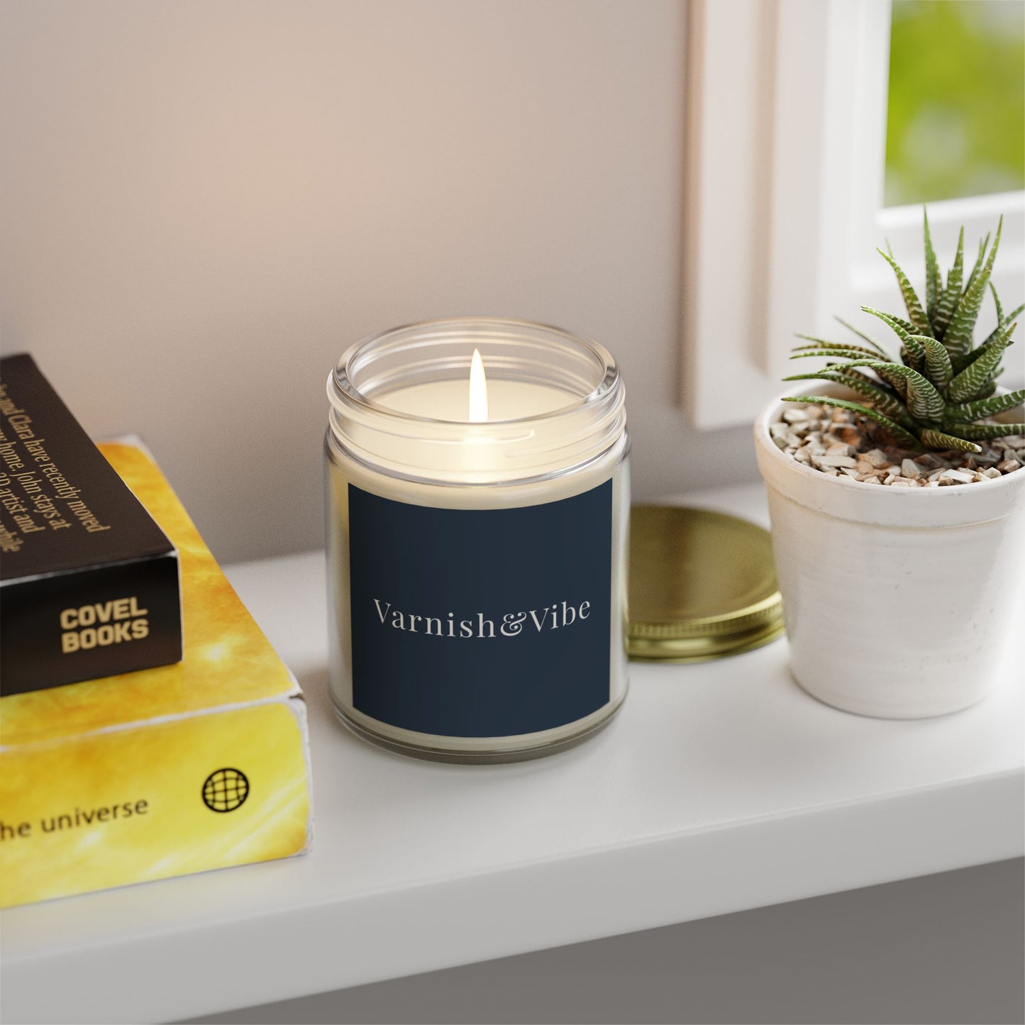 VARNISH & VIBE 4oz/9oz COCONUT APRICOT WAX SCENTED CANDLE