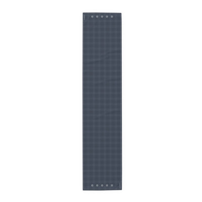 Blue Tartan Snowflakes Table Runner (Cotton, Poly) - Varnish & Vibe