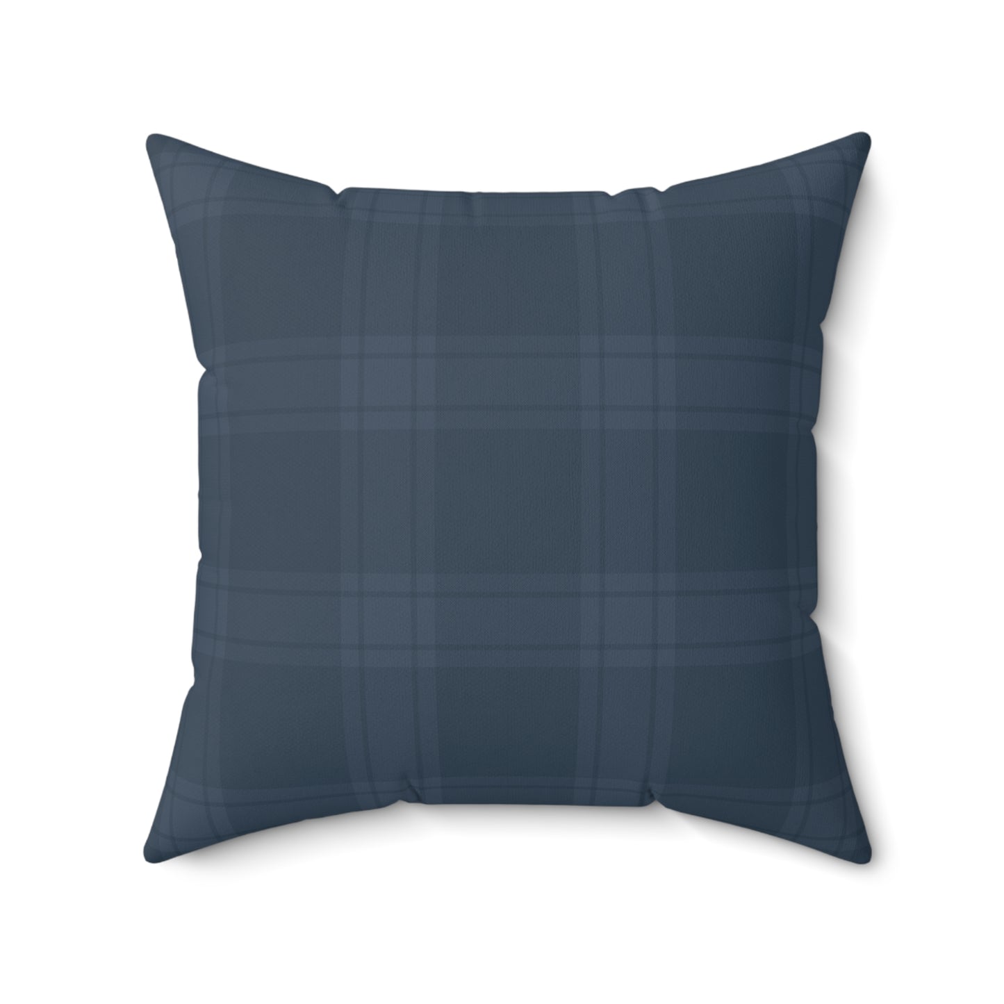 Blue Tartan Christmas Tree Faux Suede Square Pillow - Varnish & Vibe