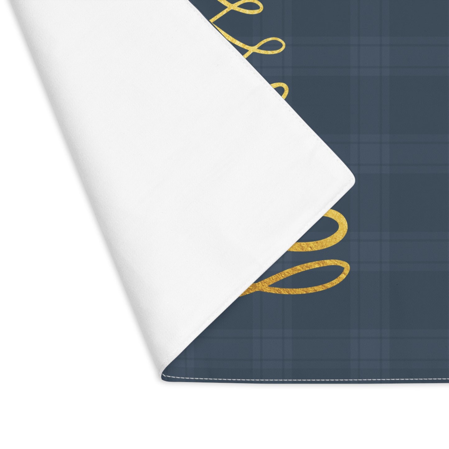 Blue Tartan Christmas Tree Placemat