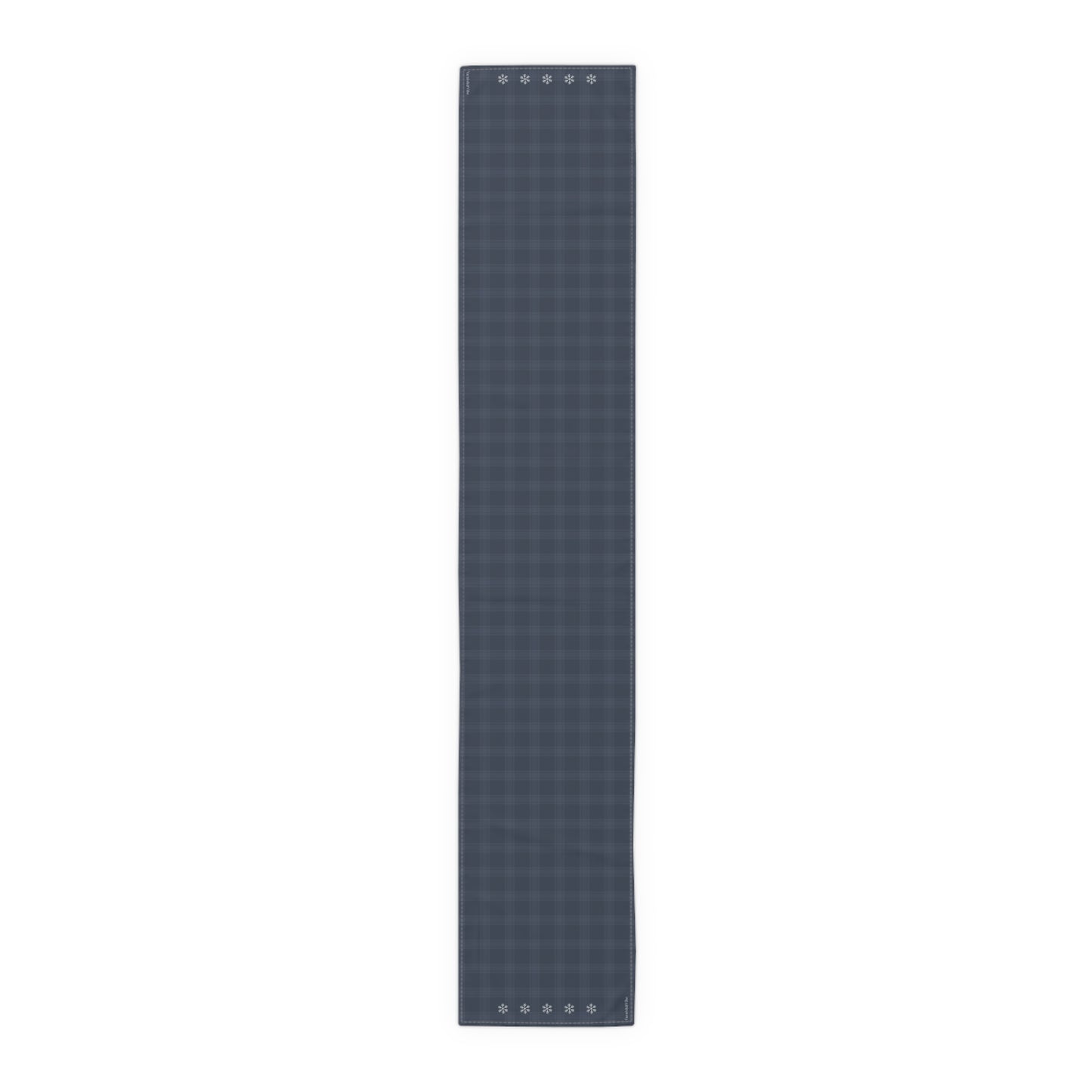 Blue Tartan Snowflakes Table Runner (Cotton, Poly) - Varnish & Vibe