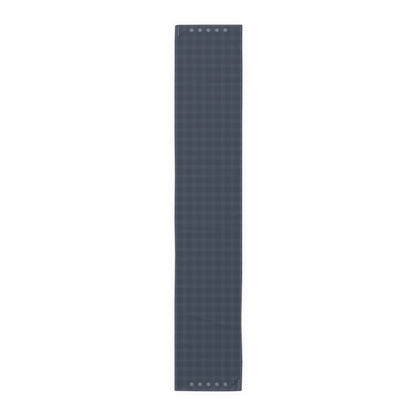 Blue Tartan Snowflakes Table Runner (Cotton, Poly) - Varnish & Vibe