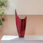 18" RED ALUMINUM TABLE VASE
