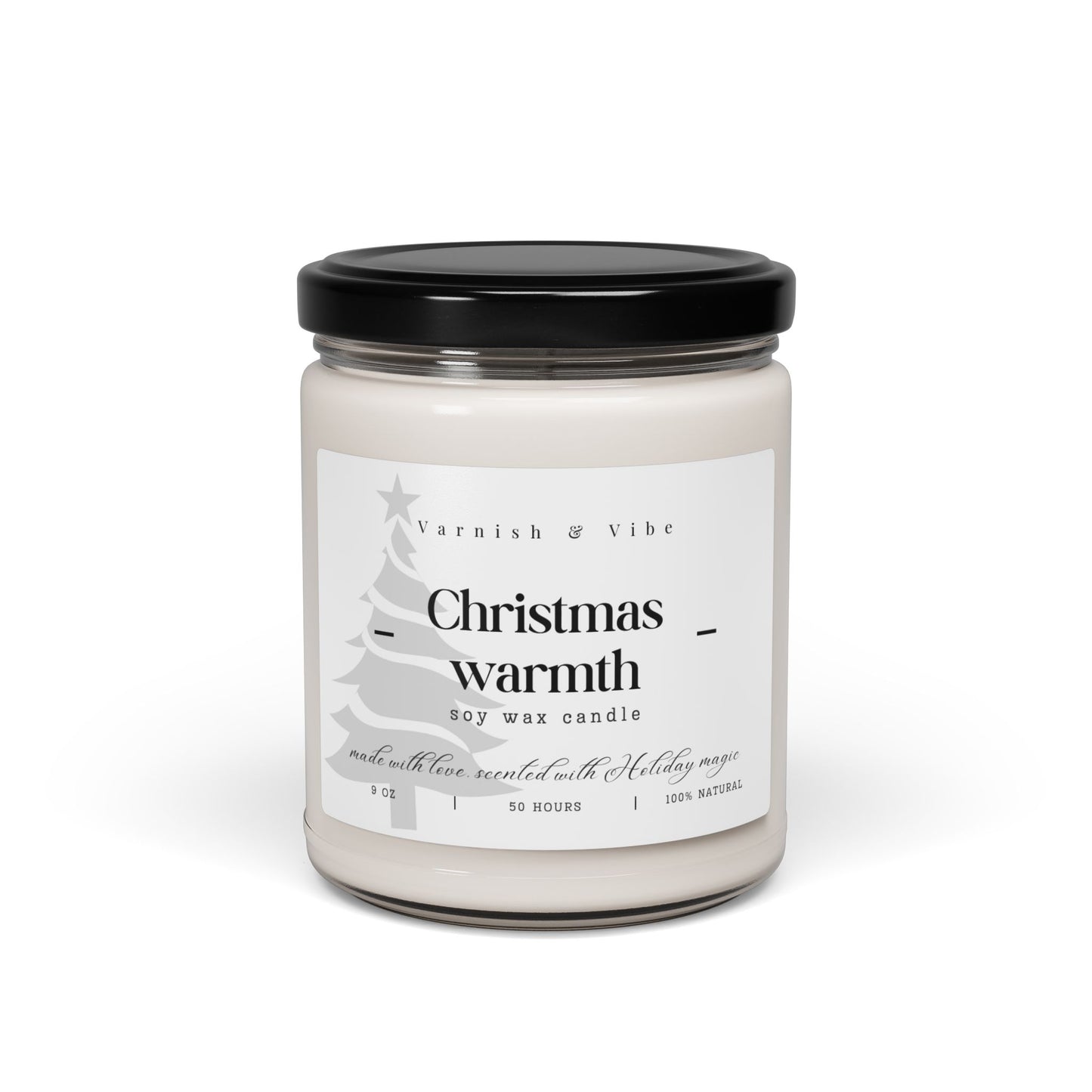 Christmas Vegan Natural Soy Candle, 9oz