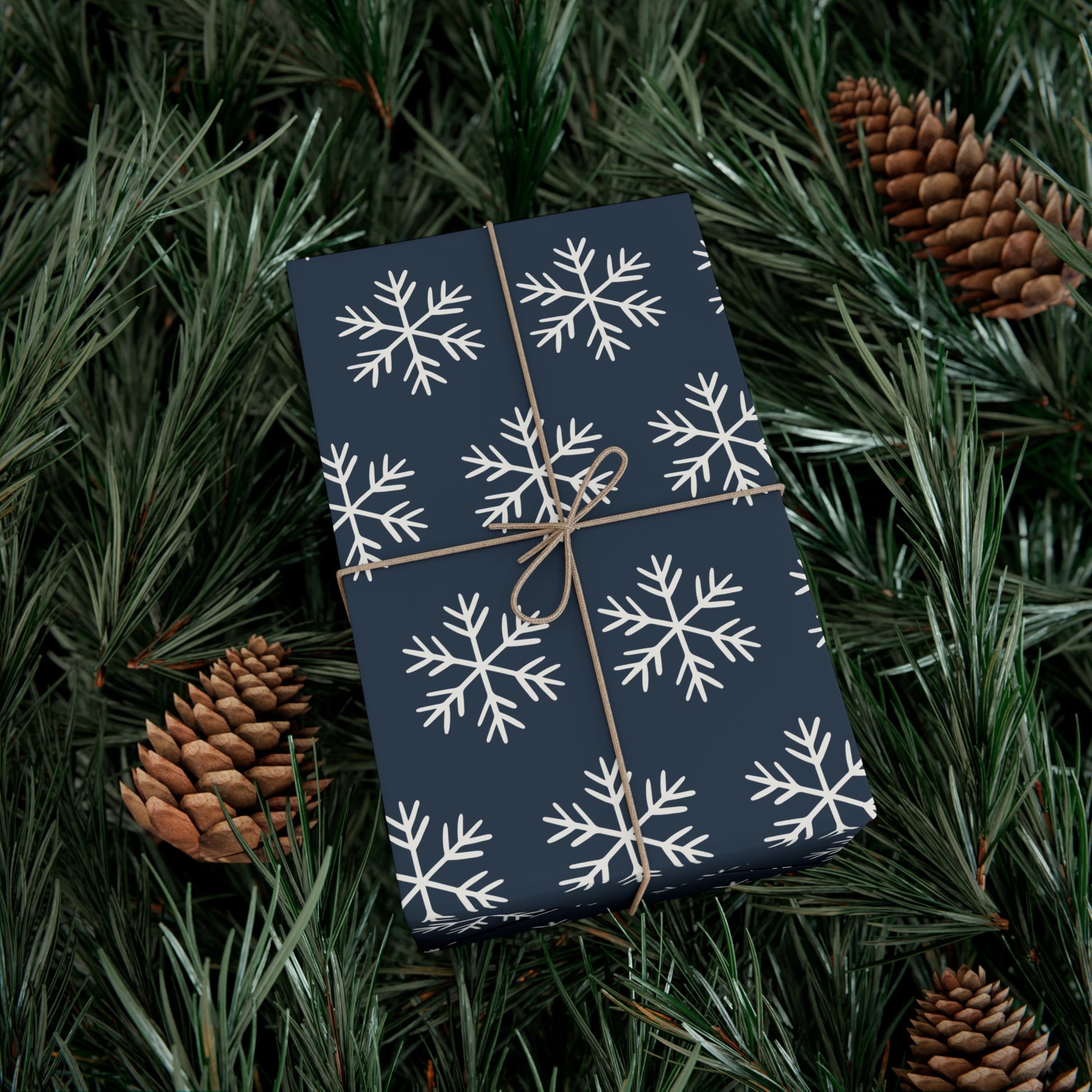 Blue Snowflakes Gift Wrapping Papers - Varnish & Vibe