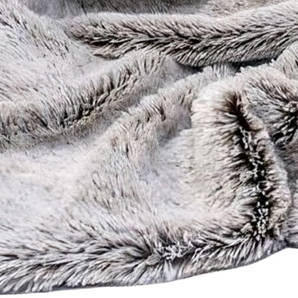 gray faux fur throw blanket, faux fur throw blanket, cozy gray faux fur throw, fur throw blanket, cozy gray faux fur