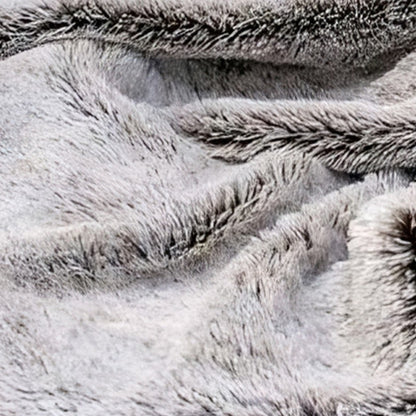 LAUREL 59" X 79" GRAY FAUX FUR PLUSH THROW BLANKET