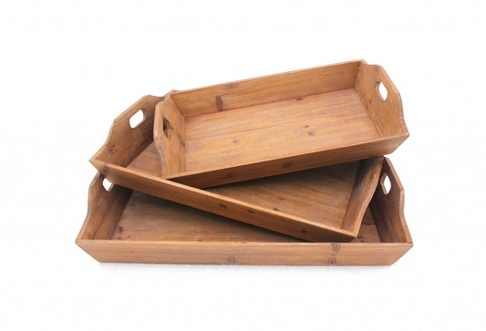 WOODEN SERVING TRAYS - Varnish & Vibe