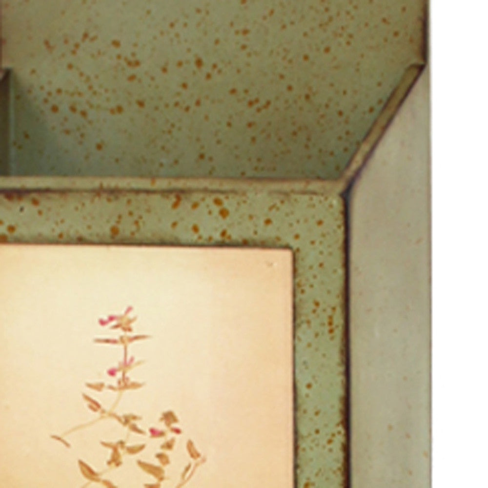 CALABASAS 42" X 10" X 5" GREEN RUSTIC VERTICAL - NEWSPAPER & MAGAZINE RACK - Varnish & Vibe