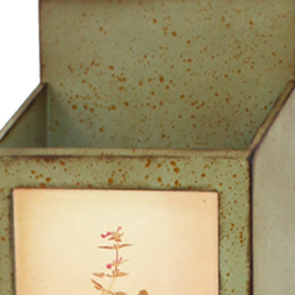 CALABASAS 42" X 10" X 5" GREEN RUSTIC VERTICAL - NEWSPAPER & MAGAZINE RACK - Varnish & Vibe