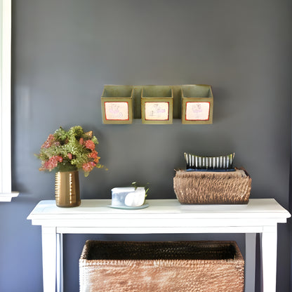 CALABASAS 12" X 36" GREEN WOOD WALL DECOR - Varnish & Vibe