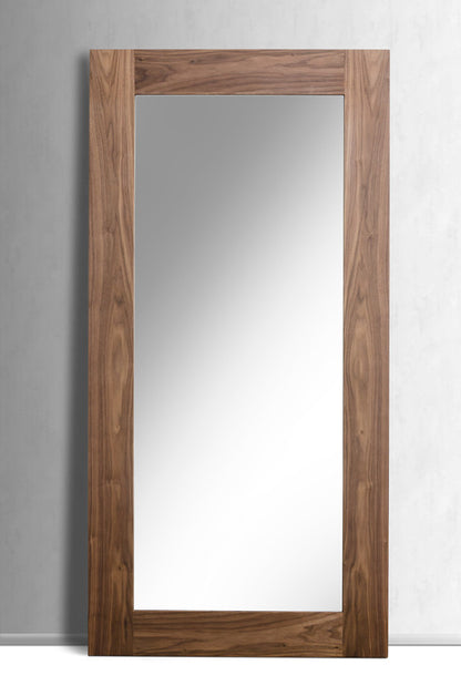 PALISADES 79" BROWN FRAMED LEANING FULL LENGTH HANGING MIRROR - Varnish & Vibe