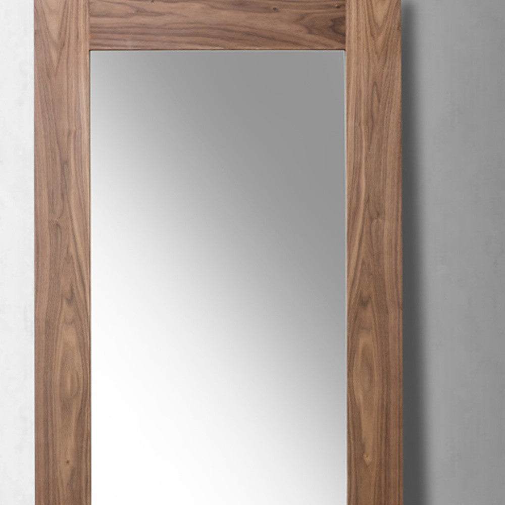 PALISADES 79" BROWN FRAMED LEANING FULL LENGTH HANGING MIRROR - Varnish & Vibe