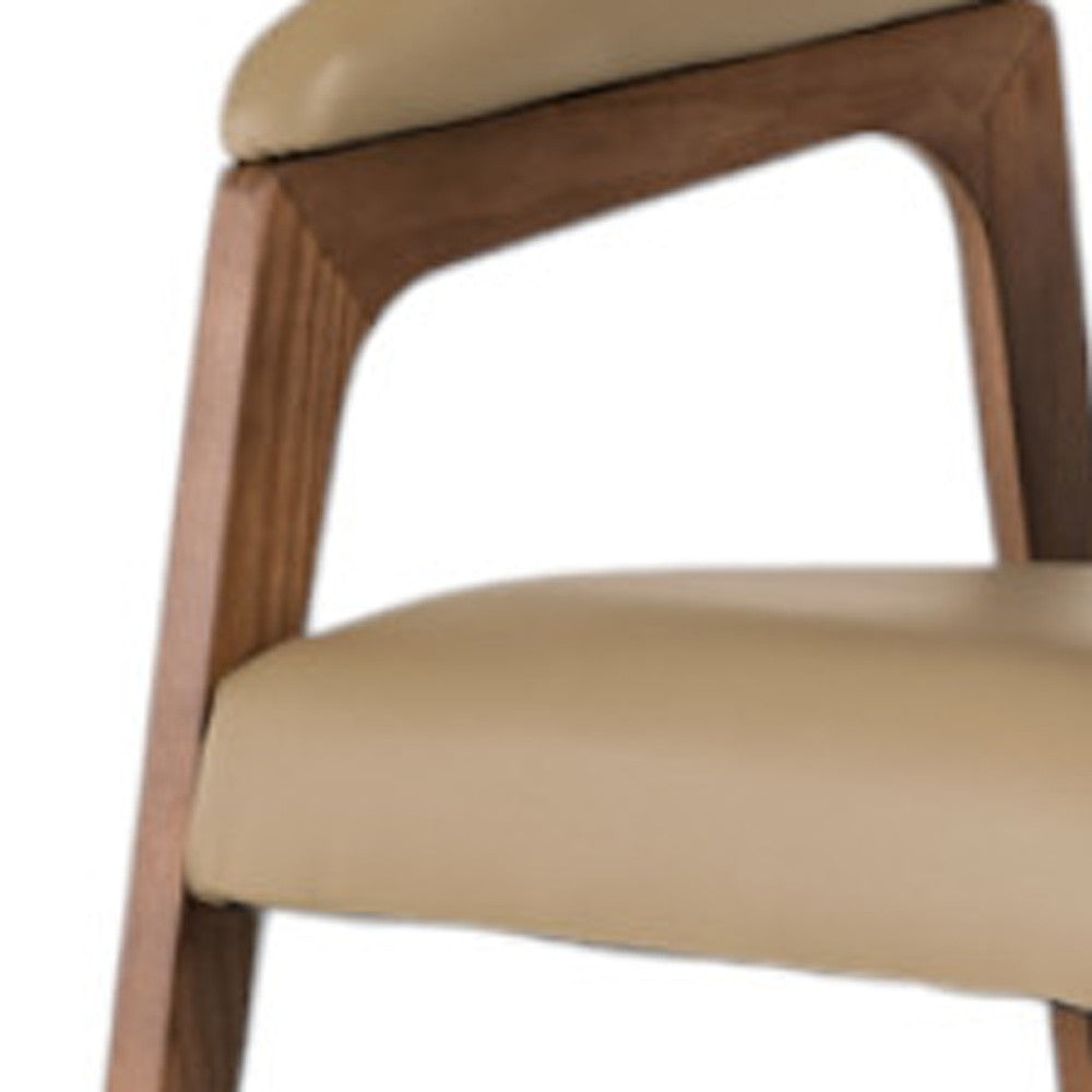 REDONDO TAUPE FAUX LEATHER DINING CHAIR