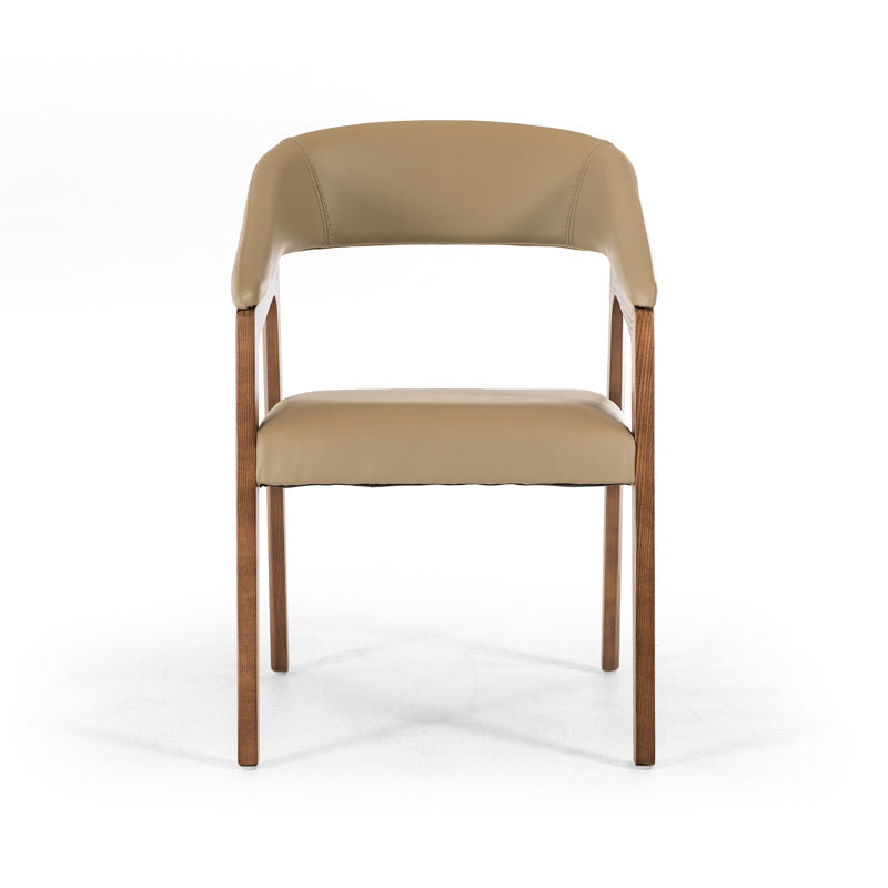 REDONDO TAUPE FAUX LEATHER DINING CHAIR
