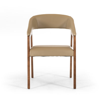 REDONDO TAUPE FAUX LEATHER DINING CHAIR