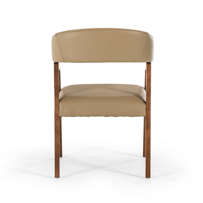 REDONDO TAUPE FAUX LEATHER DINING CHAIR