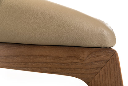REDONDO TAUPE FAUX LEATHER DINING CHAIR