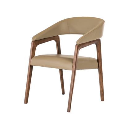 REDONDO TAUPE FAUX LEATHER DINING CHAIR