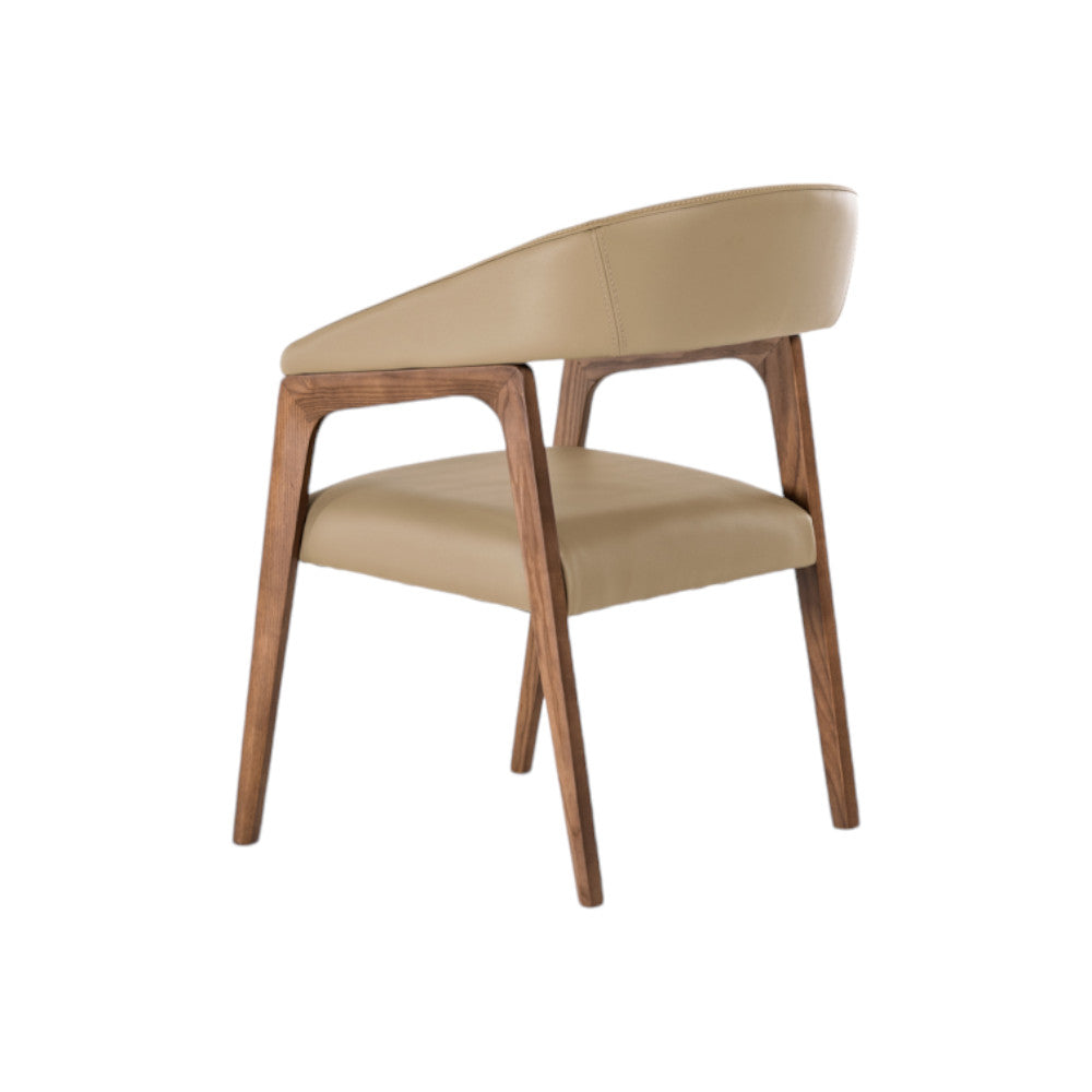 REDONDO TAUPE FAUX LEATHER DINING CHAIR