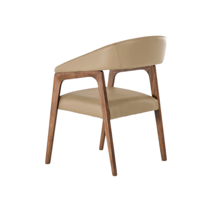 REDONDO TAUPE FAUX LEATHER DINING CHAIR