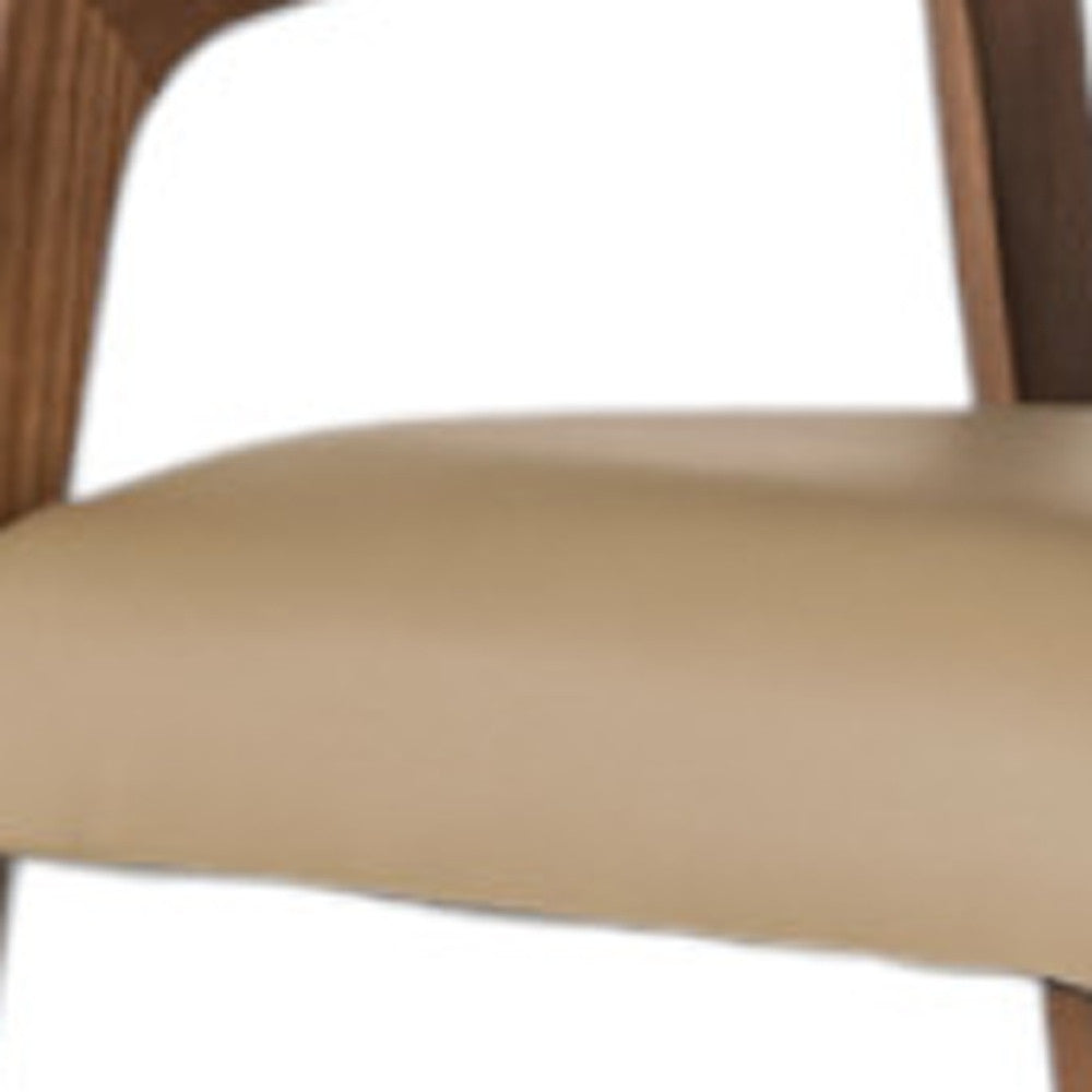 REDONDO TAUPE FAUX LEATHER DINING CHAIR