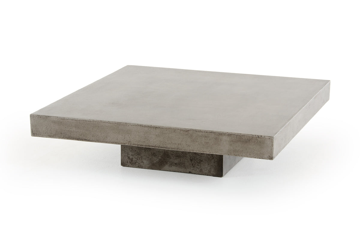 Concrete coffee table on a white background