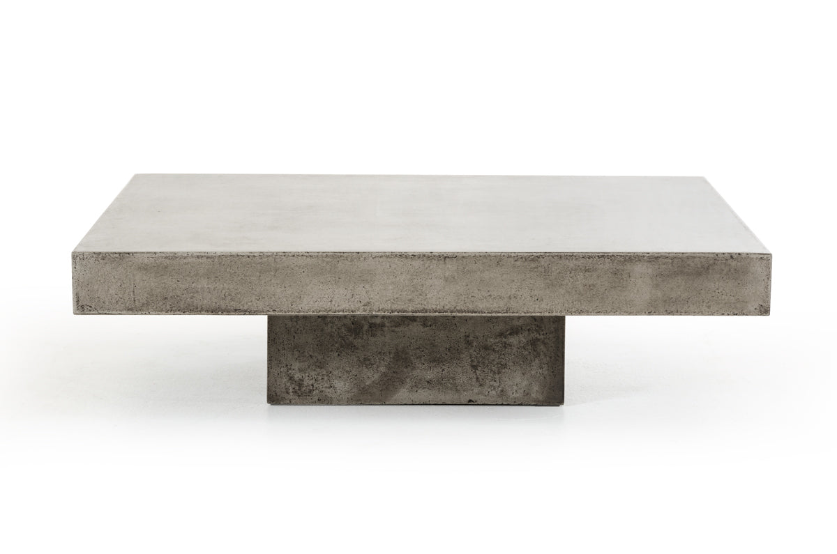 Concrete coffee table on a white background