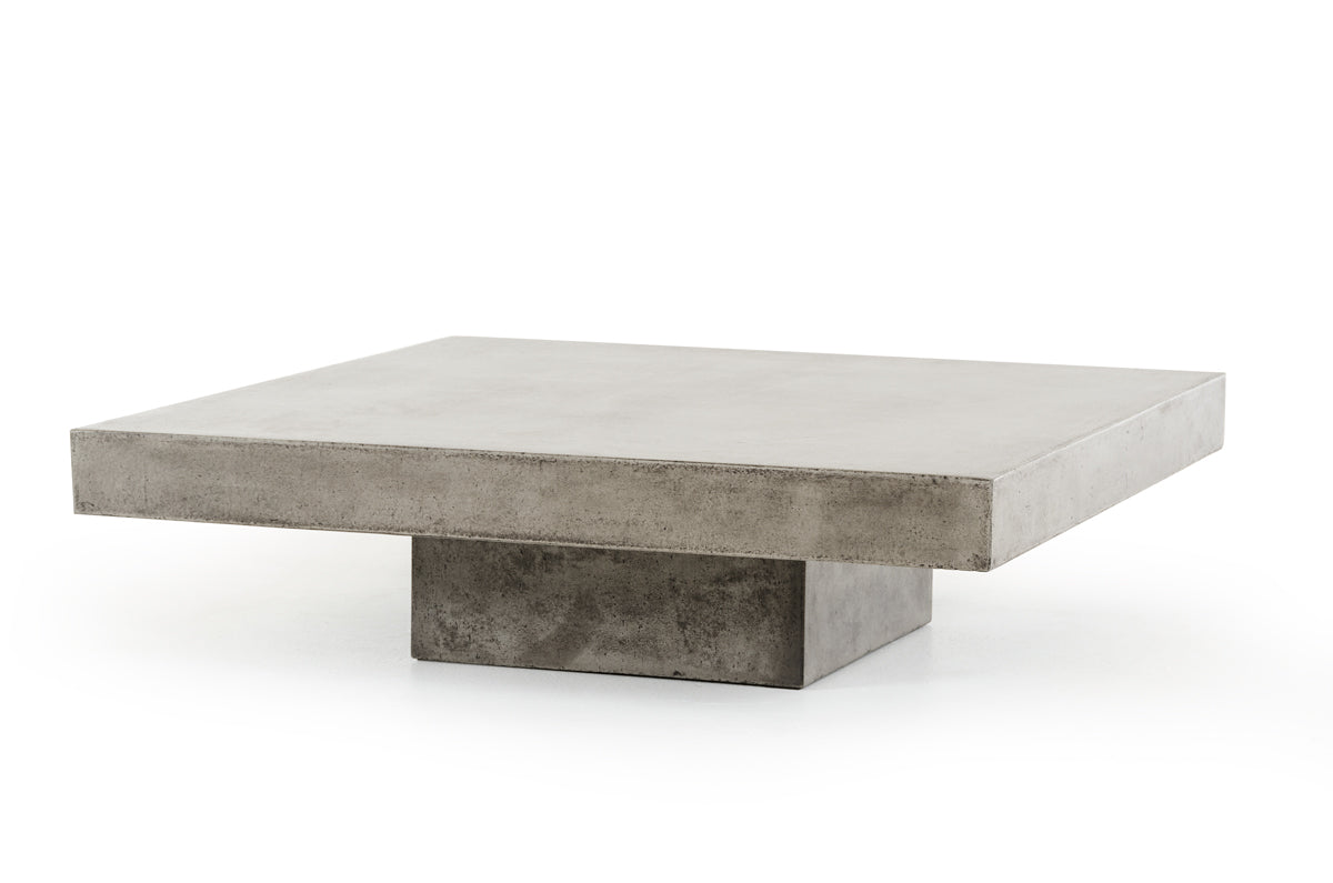 Concrete coffee table on a white background