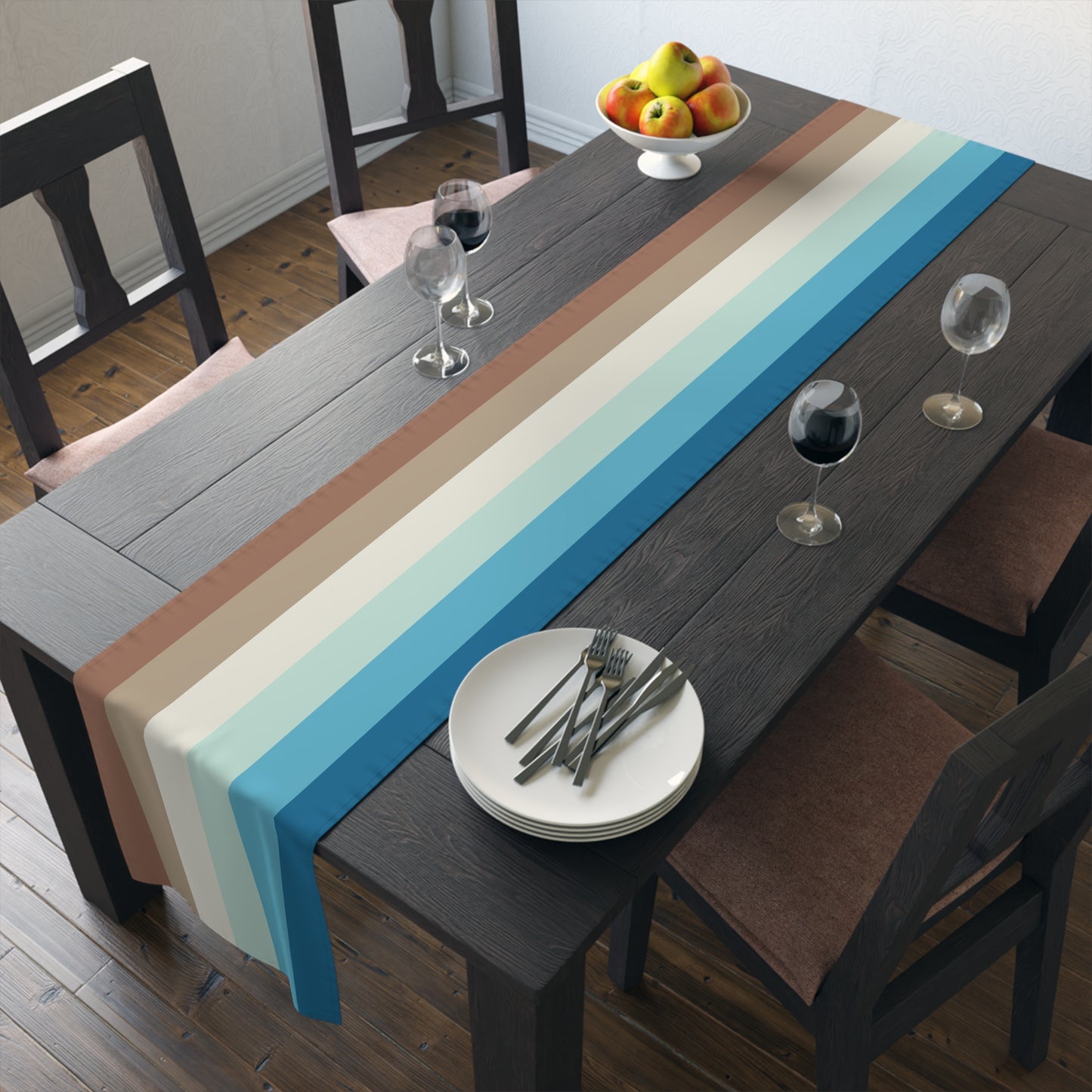 OCEAN STRIPED TABLE RUNNER