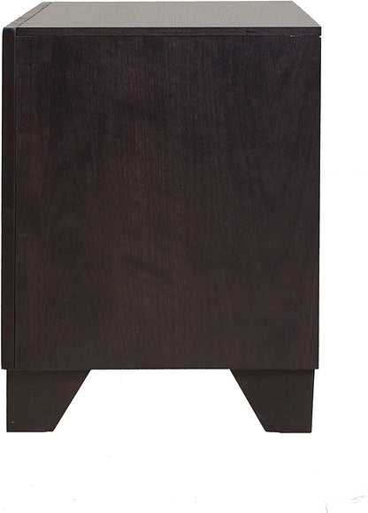 CALABASAS 22" ESPRESSO TWO DRAWERS SOLID WOOD NIGHTSTAND - Varnish & Vibe