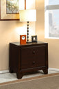 CALABASAS 22" ESPRESSO TWO DRAWERS SOLID WOOD NIGHTSTAND - Varnish & Vibe