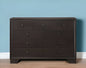 CALABASAS 57" ESPRESSO SOLID AND MANUFACTURED WOOD NINE DRAWER DOUBLE DRESSER - Varnish & Vibe