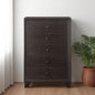 CALABASAS 31" ESPRESSO SOLID WOOD FIVE DRAWER DRESSER - Varnish & Vibe