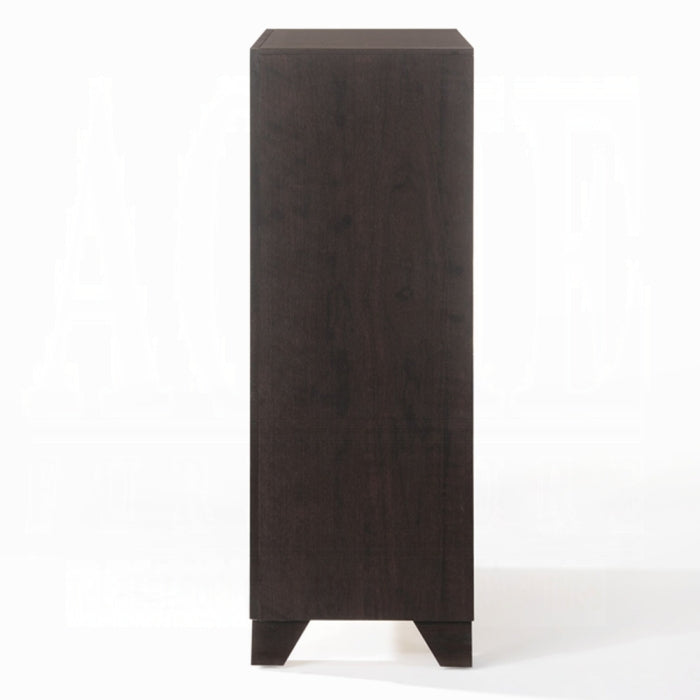 CALABASAS 31" ESPRESSO SOLID WOOD FIVE DRAWER DRESSER - Varnish & Vibe