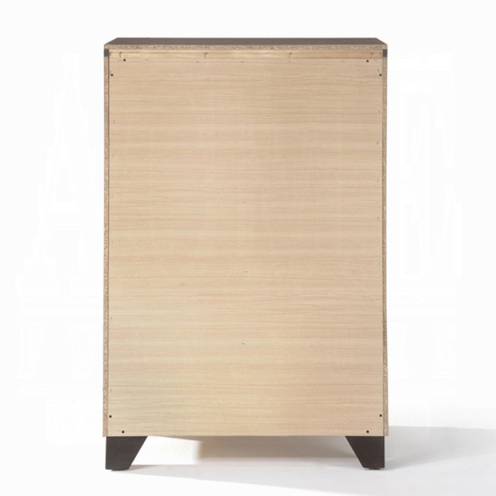 CALABASAS 31" ESPRESSO SOLID WOOD FIVE DRAWER DRESSER - Varnish & Vibe