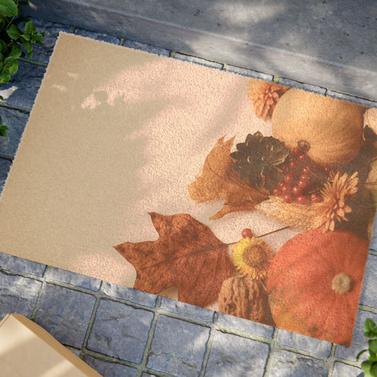 Maple and Pumpkin Fall Harvest Doormat