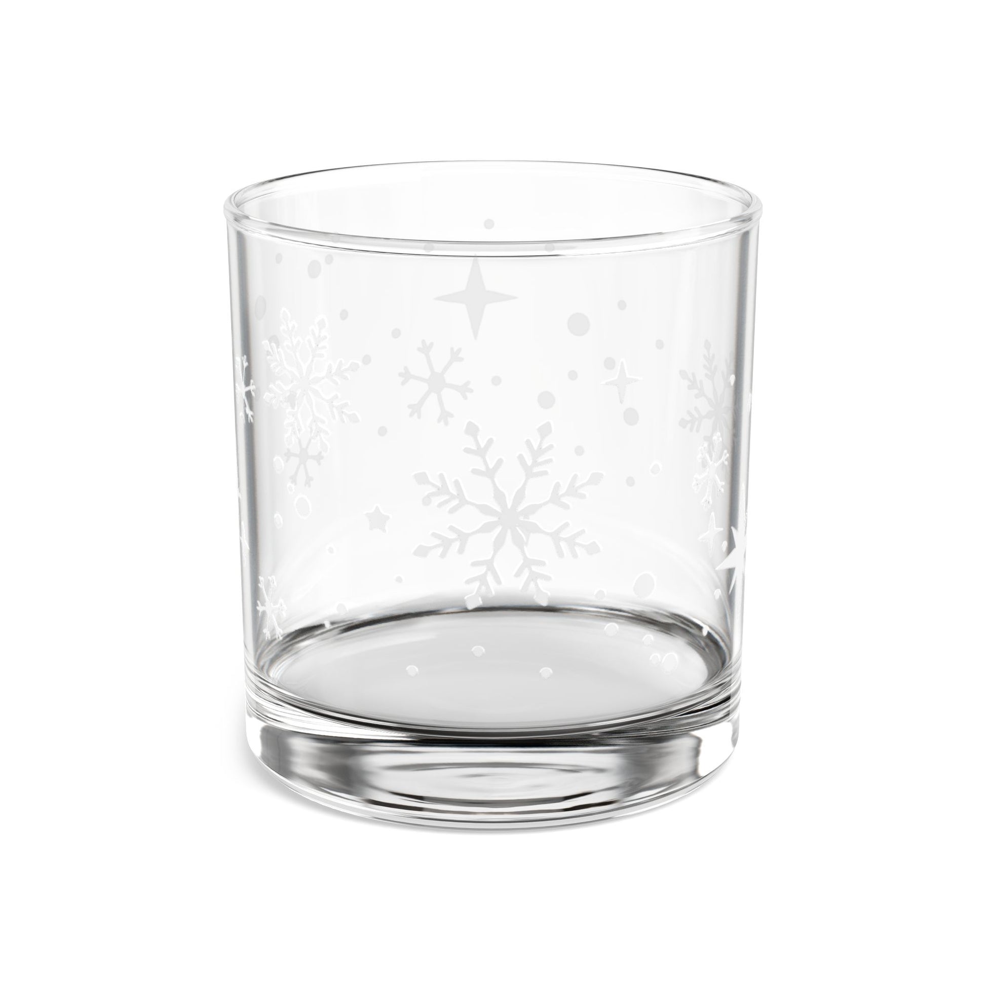 Snowflakes Winter Rocks Glass, 10oz - Varnish & Vibe