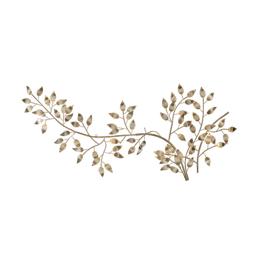 VALLEY BRUSHED GOLD LEAVES METAL WALL DECOR - Varnish & Vibe